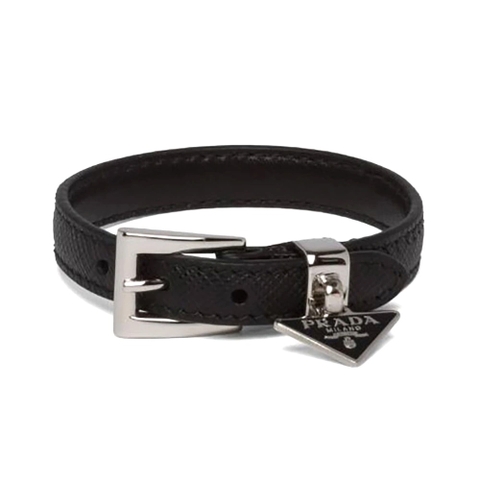 Vòng tay Prada Women Saffiano Leather Bracelet-Black