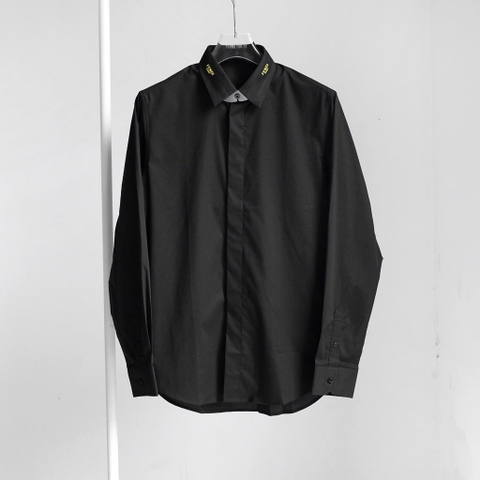 ÁO FENDI ROMA Black Poplin Shirt