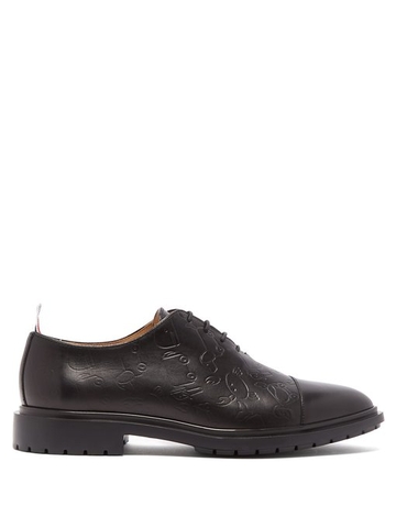 GIÀY THOM BROWNE Wholecut Toy Icon-embossed leather brogues
