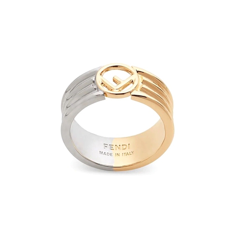 Nhẫn Fendi Women F is Fendi Gold and Palladium Ring