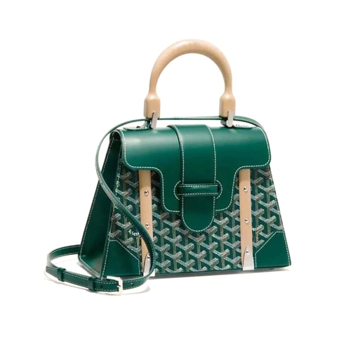 TÚI Goyard Women Sac Saïgon PM in Toile Goyardine & Clamecy Calfskin-Brown