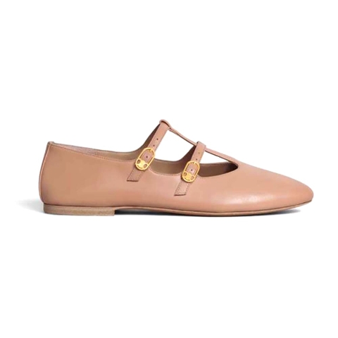GIÀY Celine Women Les Ballerines Celine Double Strap Mary Jane in Lambskin