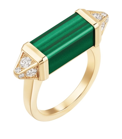 Nhẫn CARTIER Yellow Gold, Diamond and Malachite Les Berlingots de Cartier Ring vàng vàng 18K