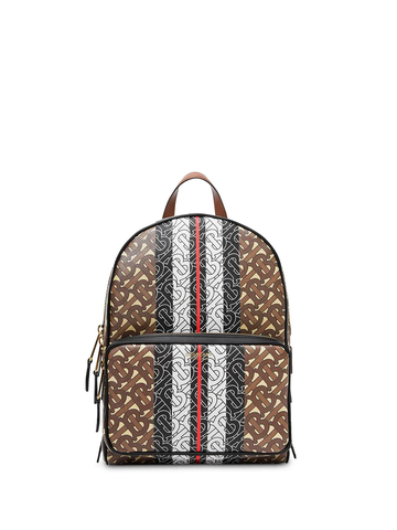 BALO Burberry Monogram Stripe Print E-canvas Backpack