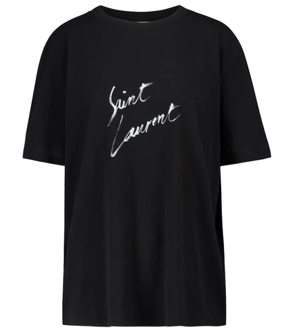 ÁO PHÔNG SAINT LAURENT Logo cotton T-shirt