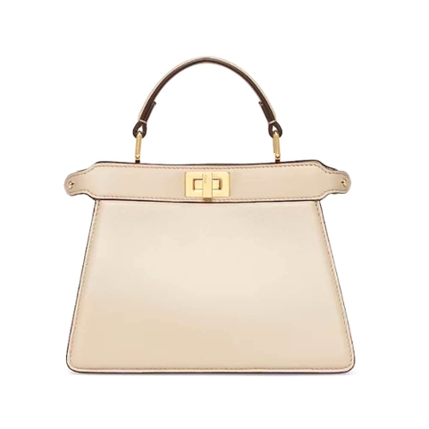 TÚI Fendi Women Peekaboo ISeeU Petite Light Gray Padded Nappa Leather Bag