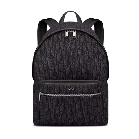 BALO Dior Rider Backpack Black Dior Oblique Jacquard