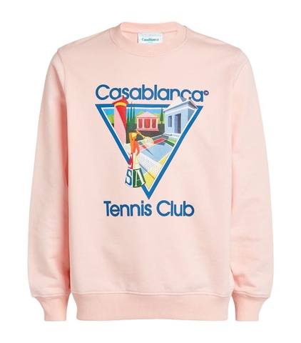 ÁO CASABLANCA  Cotton Crew-Neck Sweater