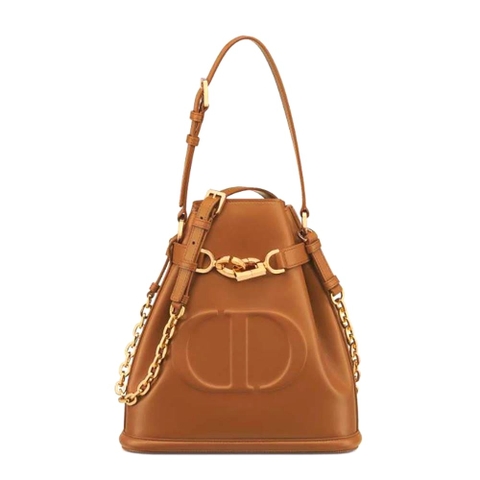 TÚI Dior Women Medium C’est Dior Bag Golden Saddle CD-Embossed Calfskin