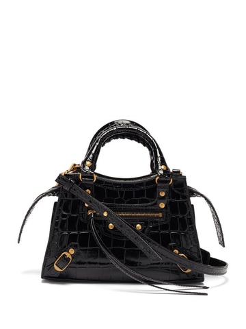 TÚI BALENCIAGA Neo Classic City mini crocodile-effect leather bag