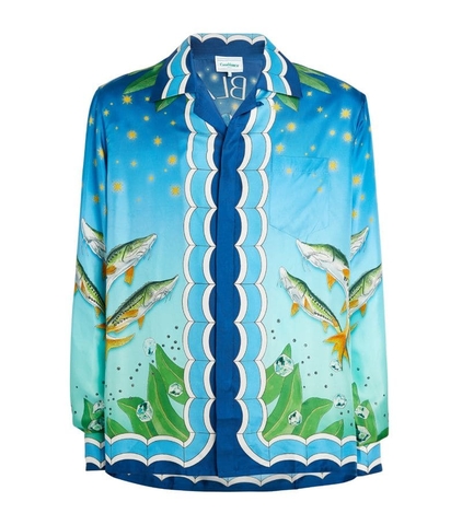 ÁO CASABLANCA  Kaspia Caviar Club Print Shirt