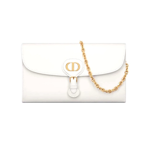 TÚI Dior Women Bobby East-west Pouch with Chain Latte Smooth Calfskin
