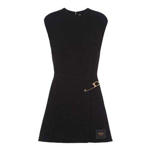 VÁY Prada Women Washed Twill Minidress with Safety Pin