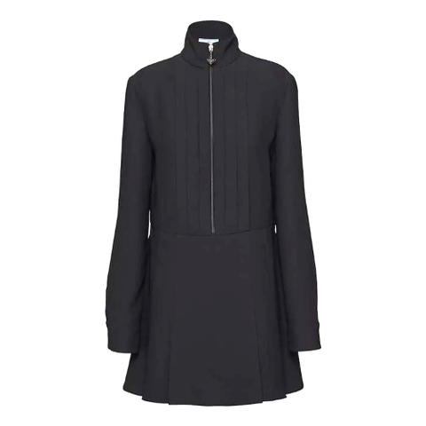 Váy Prada Satin Sablé Mini-dress with Enameled Metal Triangle Logo