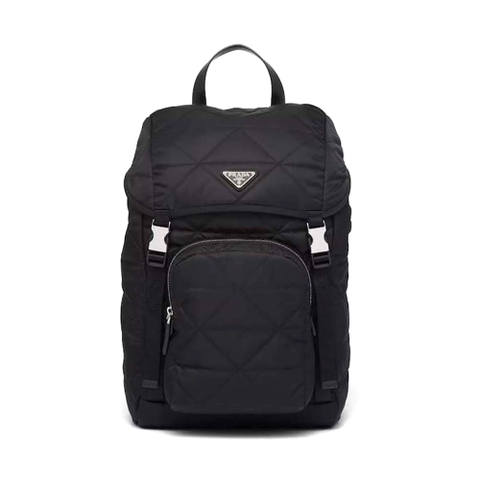 BALO Prada Men Re-Nylon Backpack with Topstitching-Black