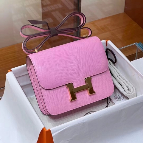 TÚI HERMES Constance Pink Lizard da thằn lằn 19CM(giá liên hệ)