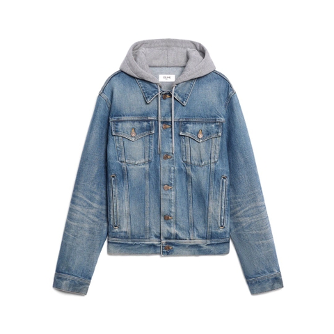 ÁO CELINE DENIM HOODIE JACKET