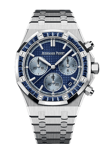 Đồng hồ Ademars Piguet Royal Oak Selfwinding Chronograph mặt số màu xanh navy niềng đá