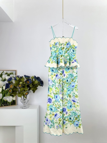 BỘ ZIMMERMANN Floral Vintage Dress Set