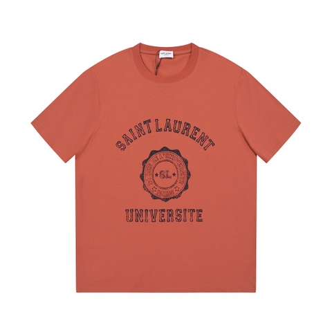 ÁO SAINT LAURENT UNIVERSITE print cotton jersey T-shirt