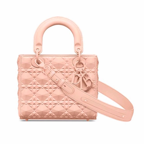 TÚI Dior Women Small Lady Dior my Abcdior Bag Rose Des Vents Cannage Calfskin with Diamond Motif