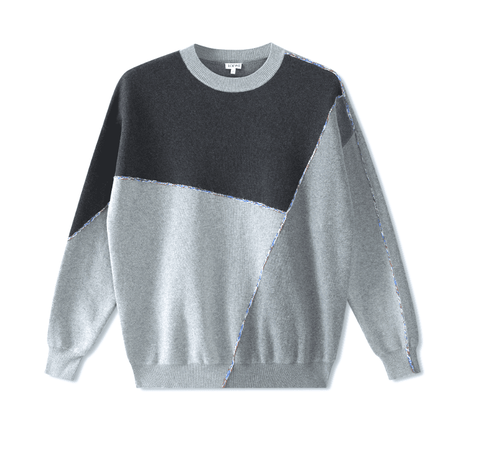 ÁO LOEWE Gray and Black Sweater