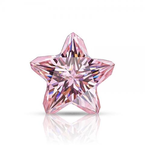 KIM MOISSANITE Màu hồng Sakura Pink VVS1 Pentagram Cut Moissanite Loose(giá liên hệ)