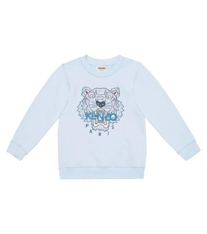 ÁO KENZO KIDS Embroidered cotton-blend sweatshirt 9 -12 years