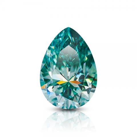 KIM MOISSANITE Màu xanh Cyan FL-VVS1 PFL-remium Pear Cut Moissanite Loose(giá liên hệ)