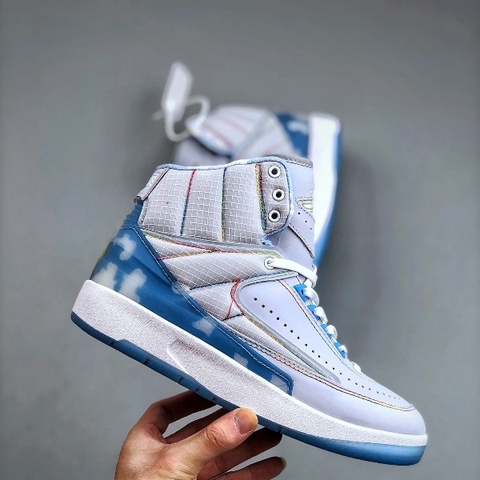 GIÀY Balvin x Air Jordan 2 Celestine Blue/White-Multi-Color