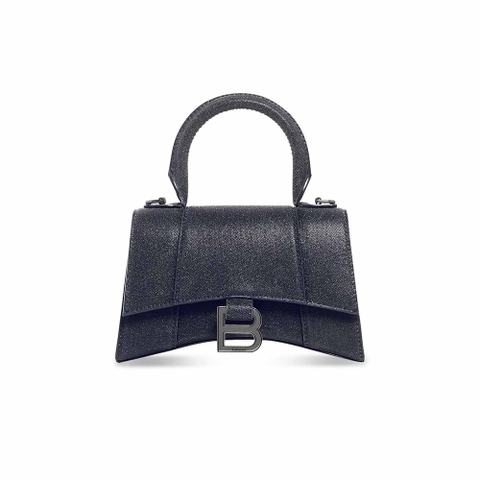 TÚI Balenciaga Women Hourglass XS Handbag in Glitter Material-Silver