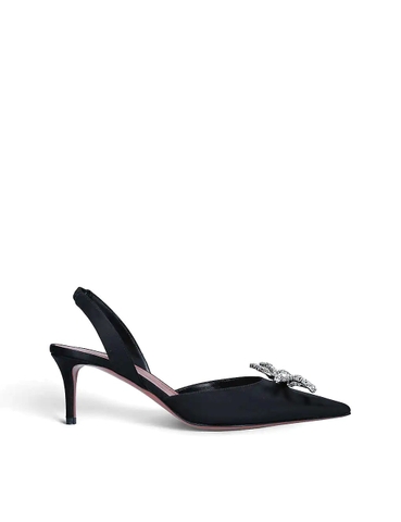 GIÀY AMINA MUADDI Rosie 60 crystal-embellished leather sling-back courts