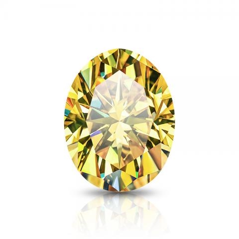 KIM MOISSANITE Màu vàng Radiant Sun VVS1 Oval Cut Moissanite Loose(giá liên hệ)