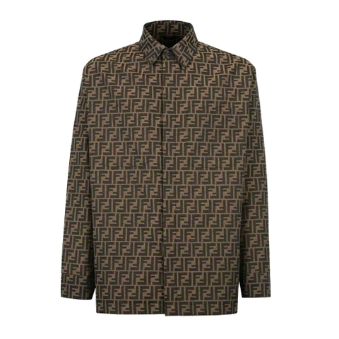ÁO Fendi Blouson Brown Fabric Jacket