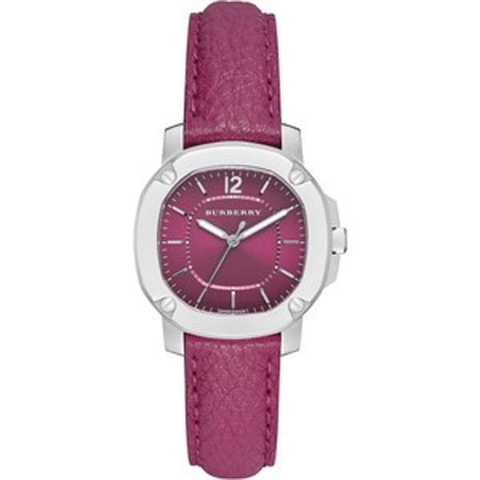 BURBERRY the britan pink dial silver case