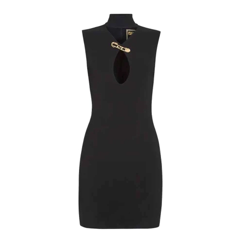 VÁY Fendi  Fendace Dress in Black Cady