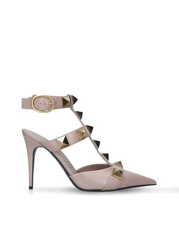 GIÀY VALENTINO GARAVANI Rockstud 100 stud-embellished leather courts