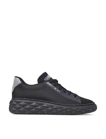 GIÀY JIMMY CHOO Diamond Light Maxi logo-embroidered knitted low-top trainers