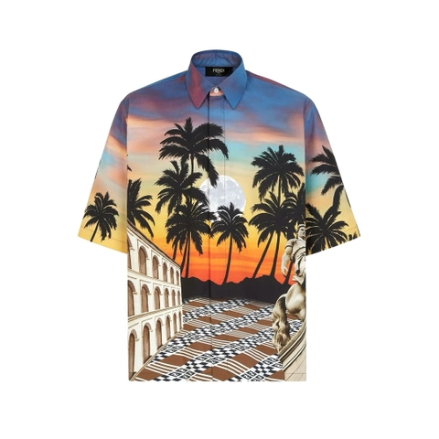 ÁO FENDI FF SHIRT LỤA TƠ TẰM