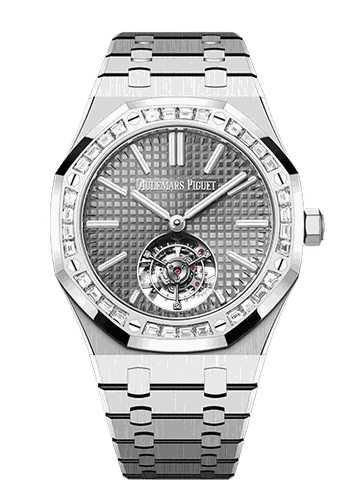 Đồng hồ Đồng hồ Ademars Piguet Royal Oak Selfwinding Flying Tourbillon Diamond mặt số màu xám