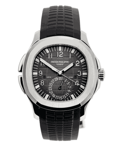 Đồng hồ Patek Philippe Aquanaut Travel Time 5164A mặt số màu đen