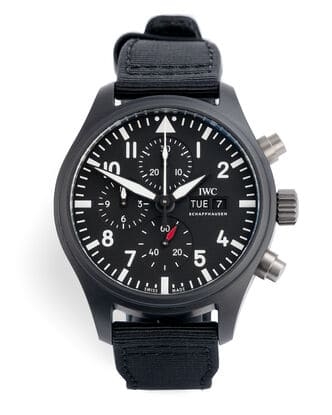 Đồng hồ IWC Pilot Chronograph Top Gun Ceramic mặt số màu đen