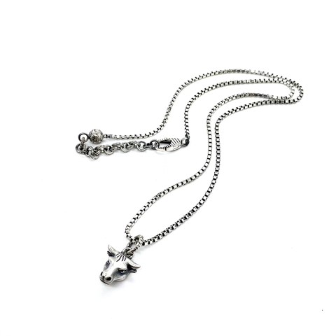 Vòng cổ Gucci đầu bò Anger Forest bạc S925