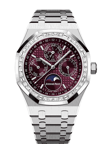 Đồng hồ Audemars Piguet Royal Oak Perpetual Calendar Diamond mặt số màu đỏ