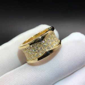 Nhẫn BVLGARI B.zero1 Kim cương yellow gold vàng vàng 18K