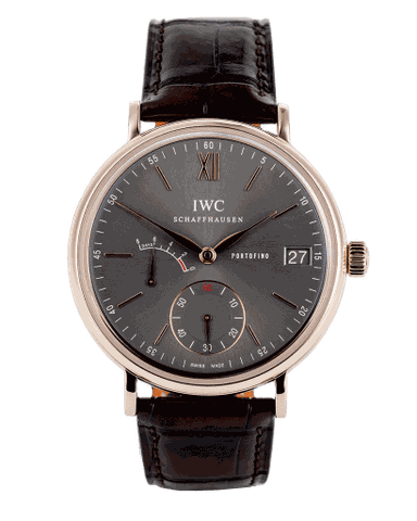 Đồng hồ IWC Portofino Rose Gold 8 Day Power Reserve mặt số màu xám