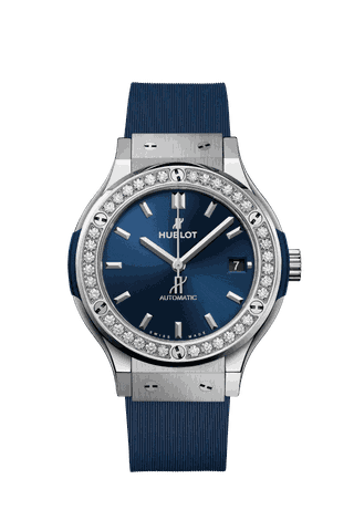 ĐỒNG HỒ HUBLOT CLASSIC FUSION TITANIUM BLUE DIAMONDS 38MM