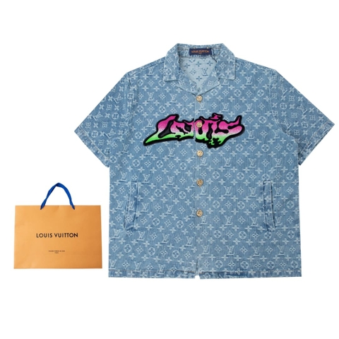 ÁO LOUIS VUITTON SHIRT MÀU XANH DENIM