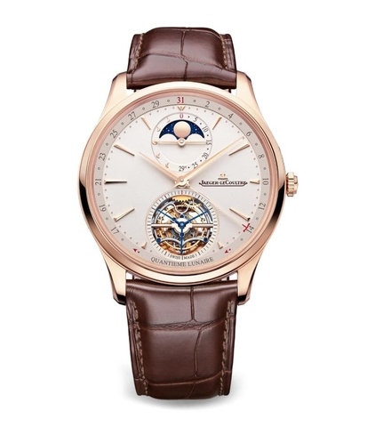 Đồng hồ Jaeger-LeCoultre Pink Gold Master Ultra Thin Tourbillon Moon Watch 41.5mm mặt số màu trắng