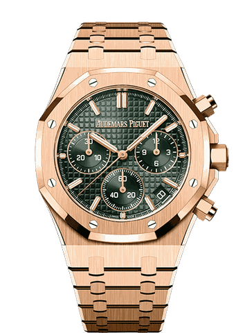 Đồng hồ Audemars Piguet Royal Oak Chronograph Gold mặt số màu xanh olive